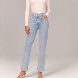 Abercrombie & Fitch 90s Straight Leg Curve Love Crossover Jeans